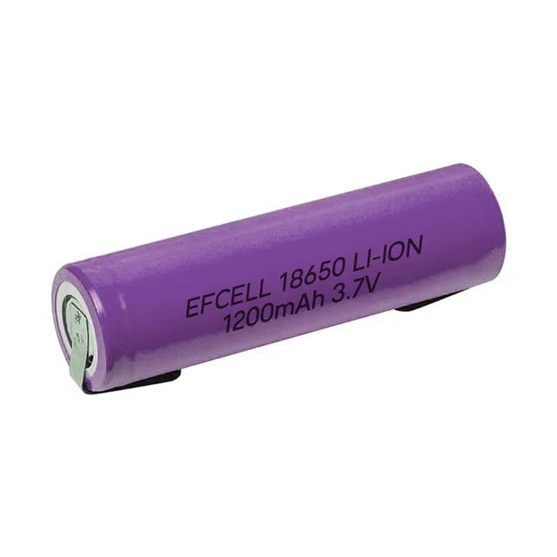 Efcell 18650 3.7 Volt 1200 mAh Başlıksız Puntalı Mavi Lityum Li-iOn Pil - Seyyar Elektronik