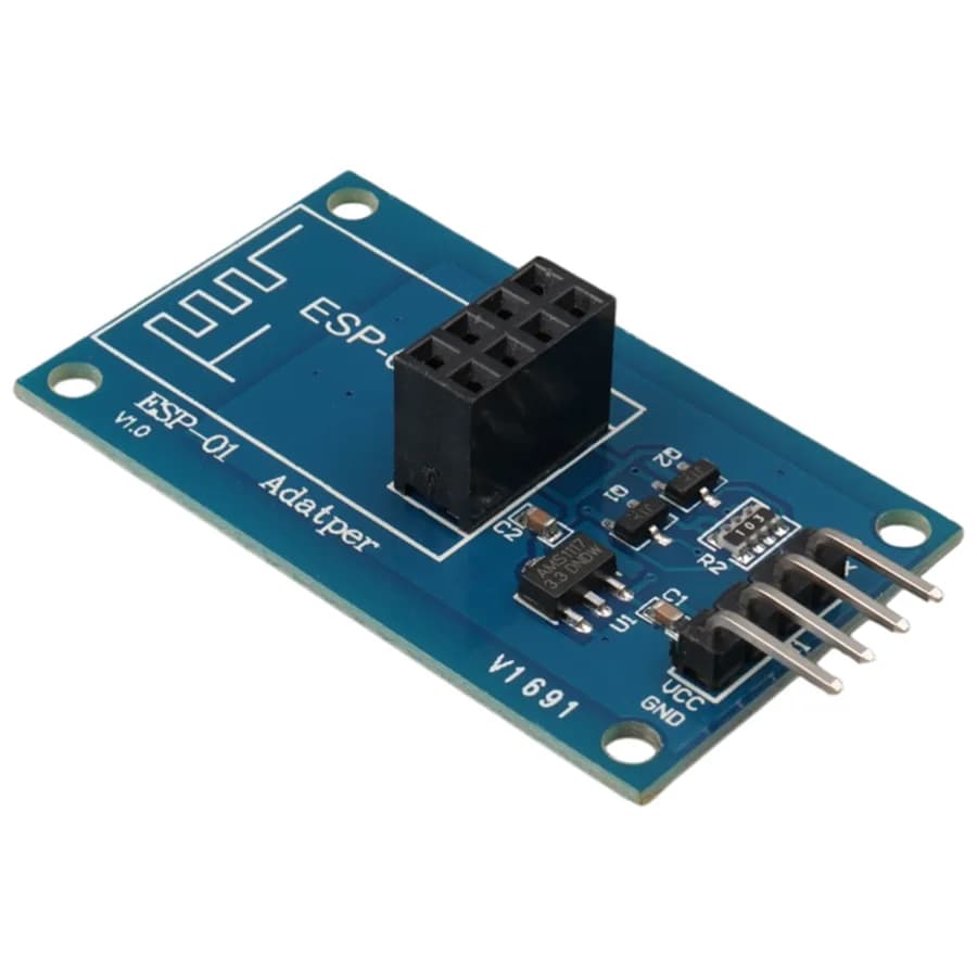 ESP-01 ESP8266 Seri WiFi Modül Adaptörü 3.3V - 5V Voltaj Dönüştürücü Kartı - Seyyar Elektronik