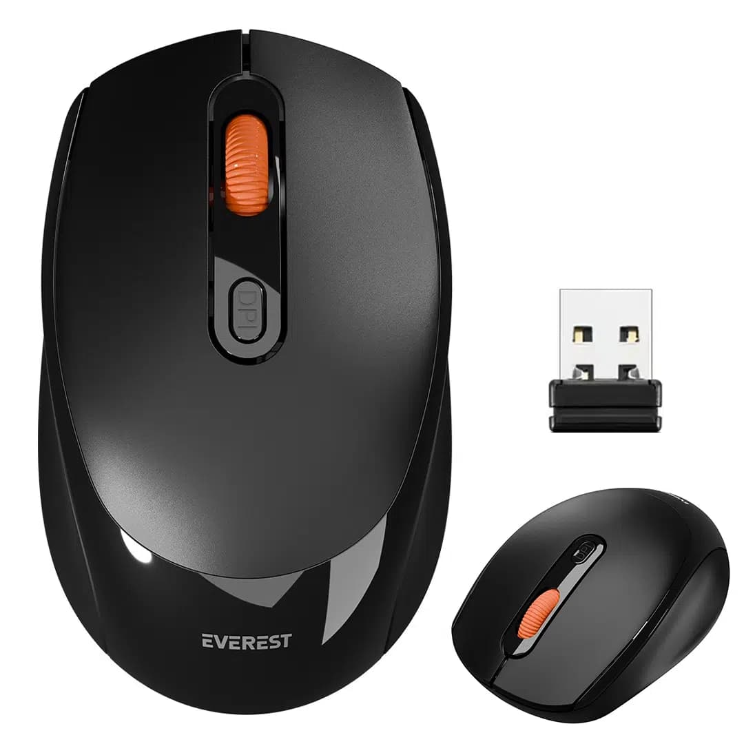 Everest SMW-87 USB Siyah 2.4Ghz 1600DPI Kablosuz Mouse - Seyyar Elektronik