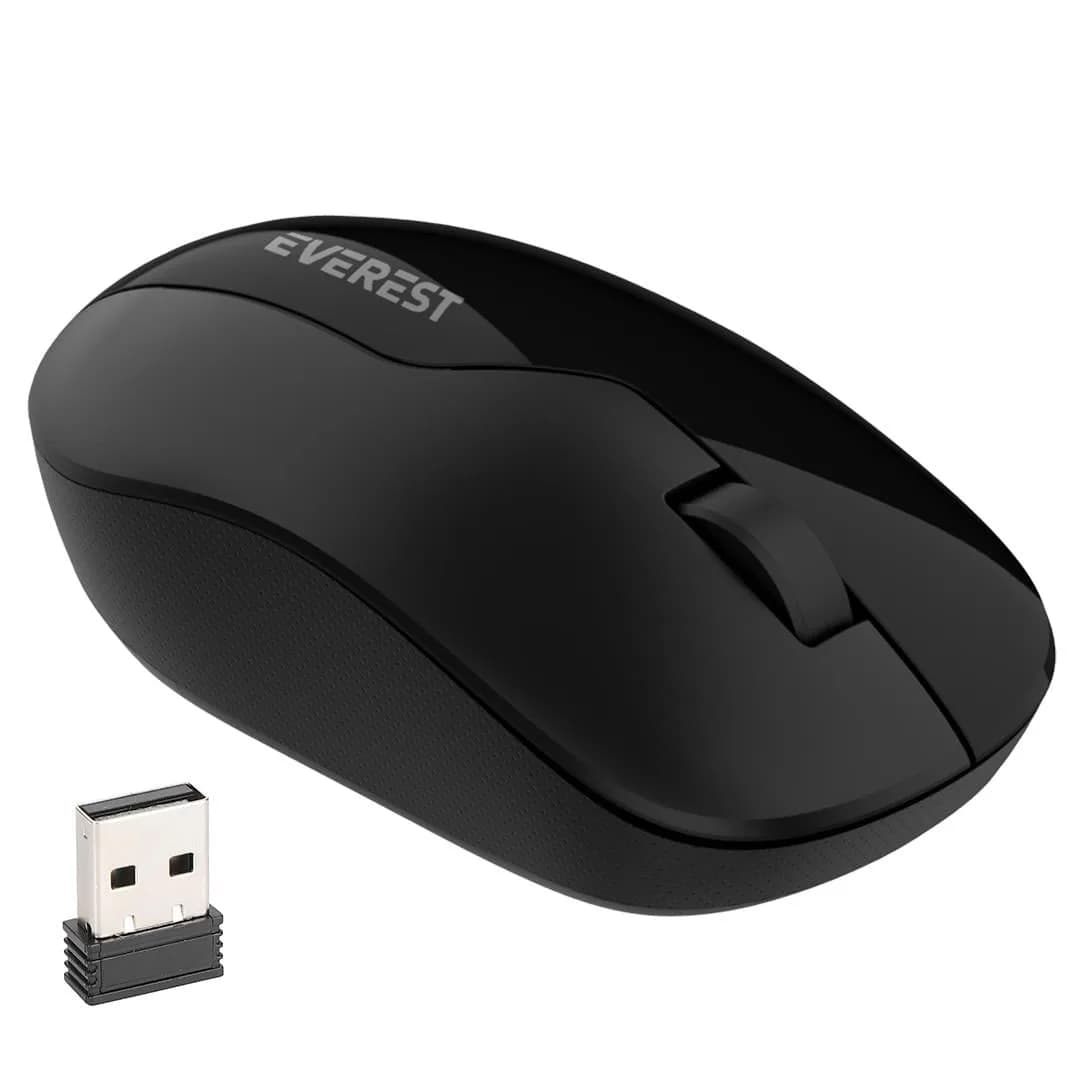 Everest SMW-973 USB Siyah 2.4Ghz 1200DPI Kablosuz Optik Mouse 5 Metre Menzilli - Seyyar Elektronik
