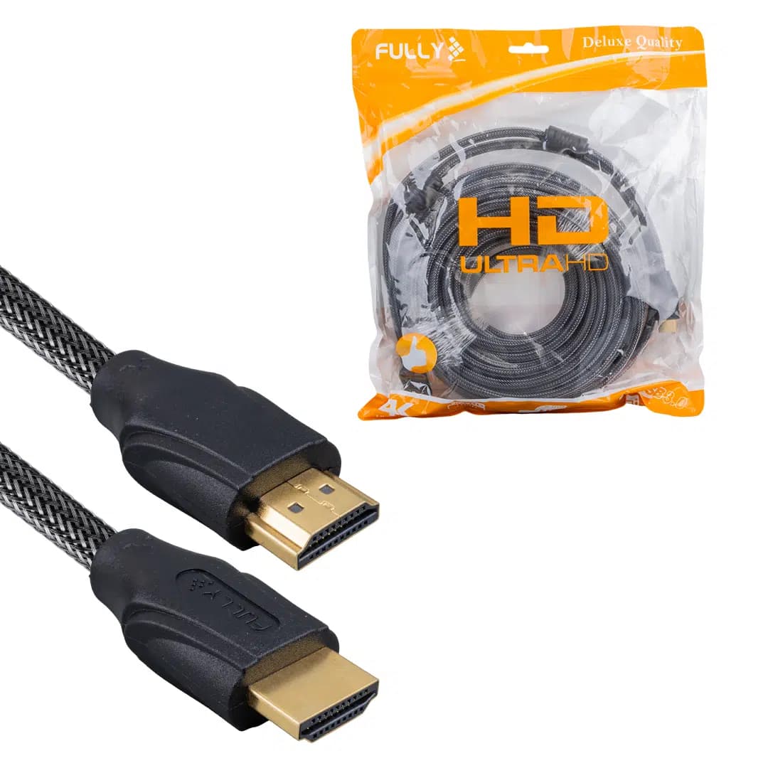Fully G-507E 15 Metre Örgülü Gold Uçlu HDMI Kablo (Seri 1) - Seyyar Elektronik