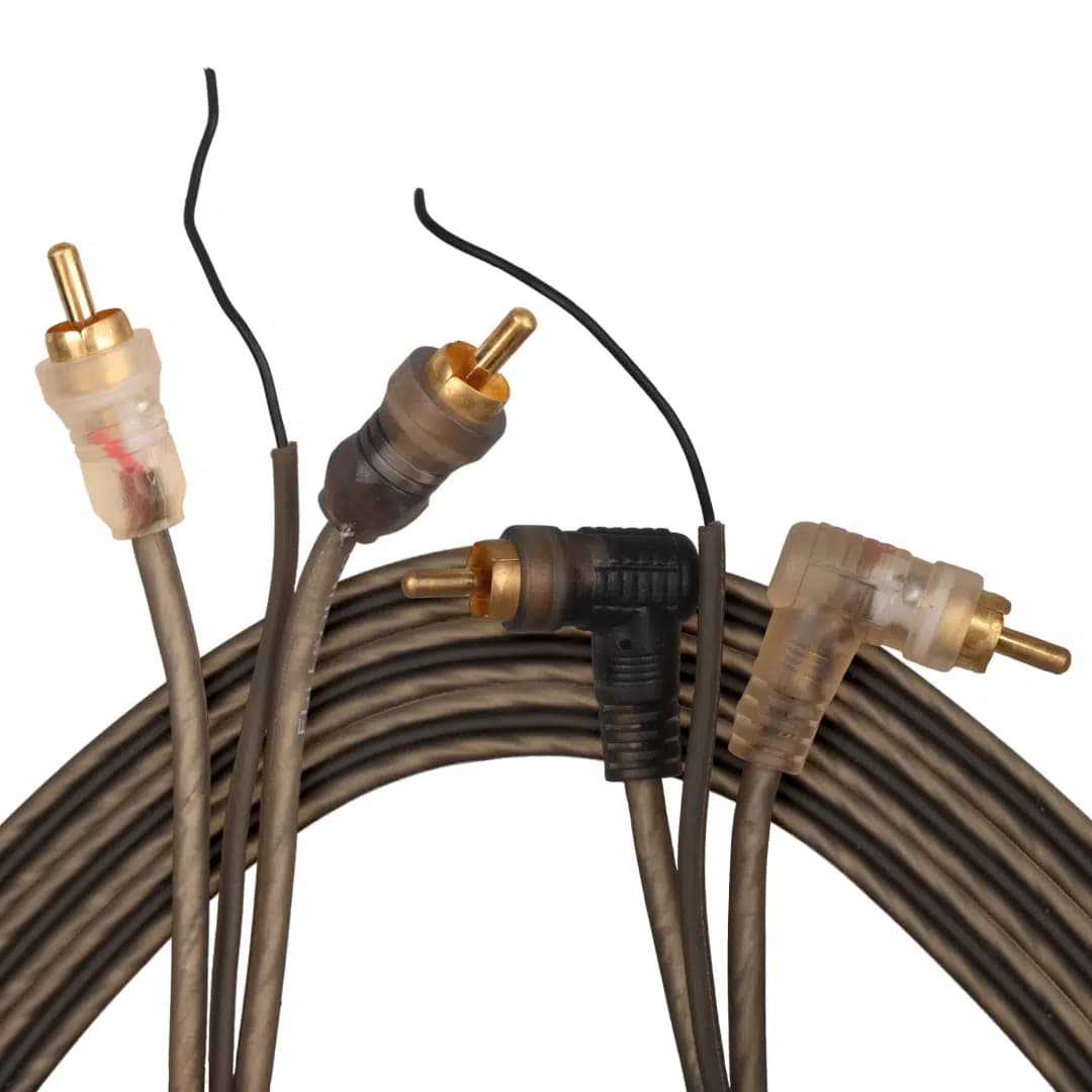 Fully G-512AB 5 Metre 2 RCA + 2 RCA L-Tip Şaseli Oto Amfi Sinyal Kablosu - Seyyar Elektronik