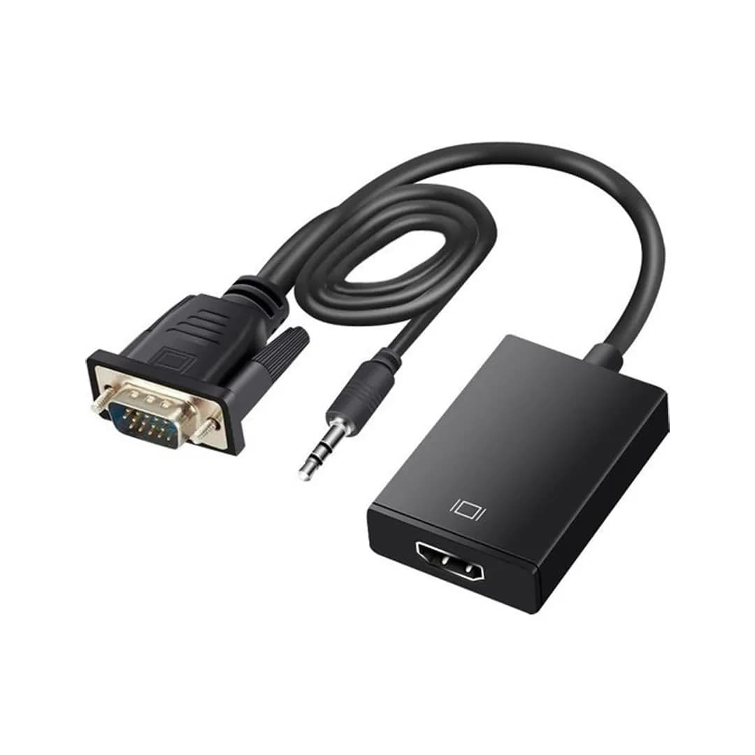 Fully G-537K VGA to HDMI Çevirici Adaptör 3.5 Mm Ses Girişli - Seyyar Elektronik