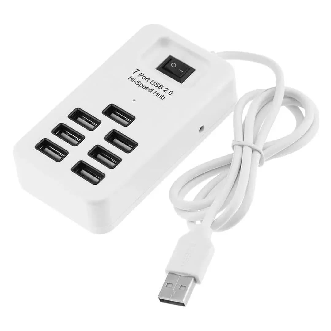 Fully S-802J 7 Port USB 2.0 Anahtarlı ve 1 Metre Kablolu Hub Çoklayıcı - Seyyar Elektronik