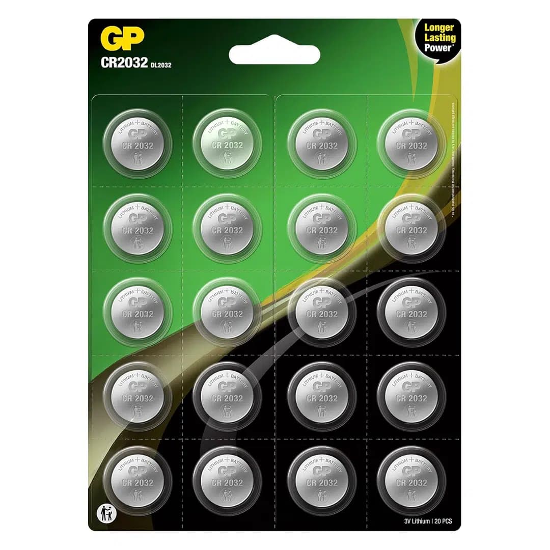 GP CR2032 DL2032 Lityum 20'li Para Pil (GP CR2032-2CAI20) - Seyyar Elektronik