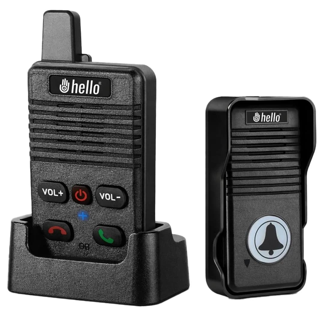 Hello D90 1000mAh Şarjlı Kapalı Devre Telsiz Kapı Zili ve İnterkom Sistemi Kesintisiz Çift Taraflı Sesli İletişim Telsiz - Seyyar Elektronik