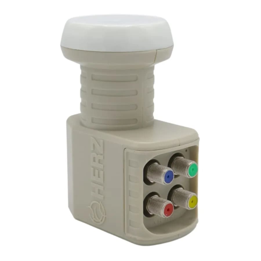 Herz HR-905 Digital Quattro Santral Tipi Ku-Band LNB - Altın Uçlu 0.1dB - Seyyar Elektronik