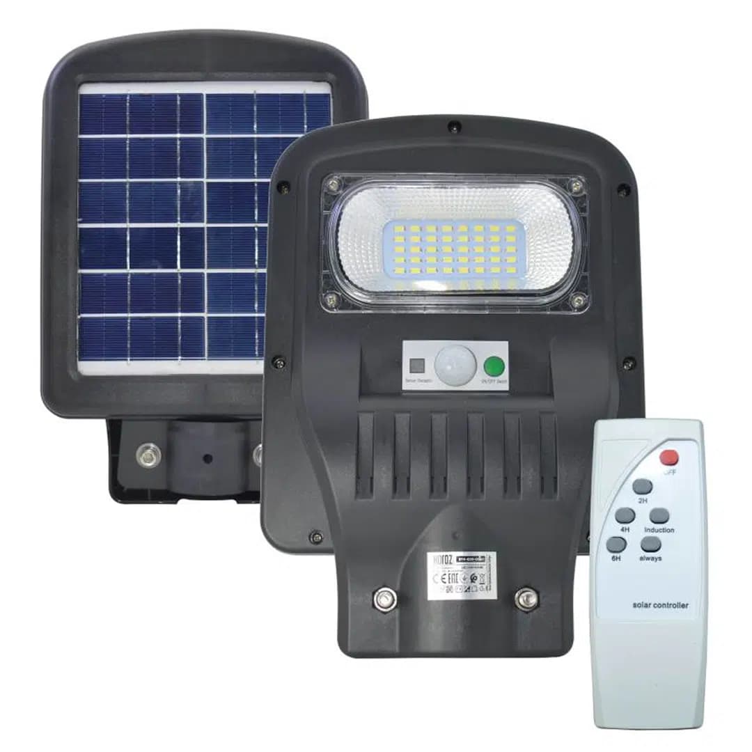 Horoz 50W Siyah Led Solar Güneş Enerjili Lamba Sokak Armatür Beyaz Işık - Seyyar Elektronik