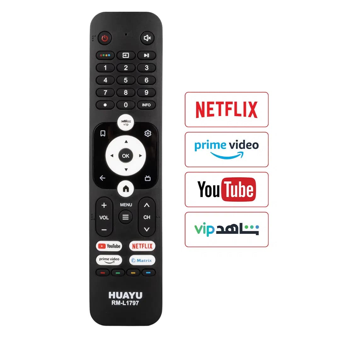 Huayu RM-L1797 Haier YouTube-Netflix-Prime Video Tuşlu LCD-LED TV Kumanda - Seyyar Elektronik