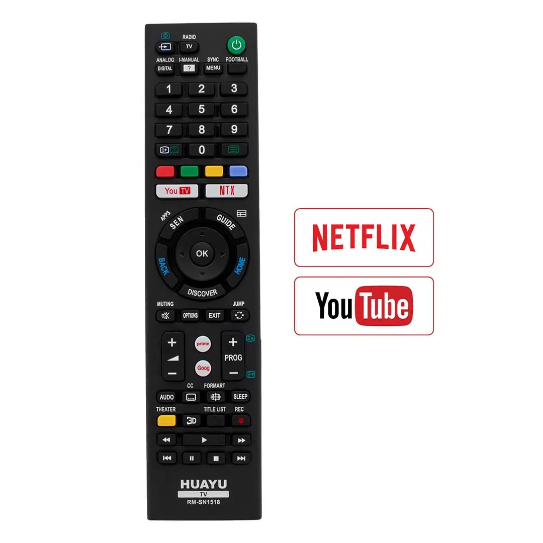 Huayu RM-SN1518 Sony Netflix- Youtube Tuşlu Universal Lcd-Led Tv Kumanda - Seyyar Elektronik