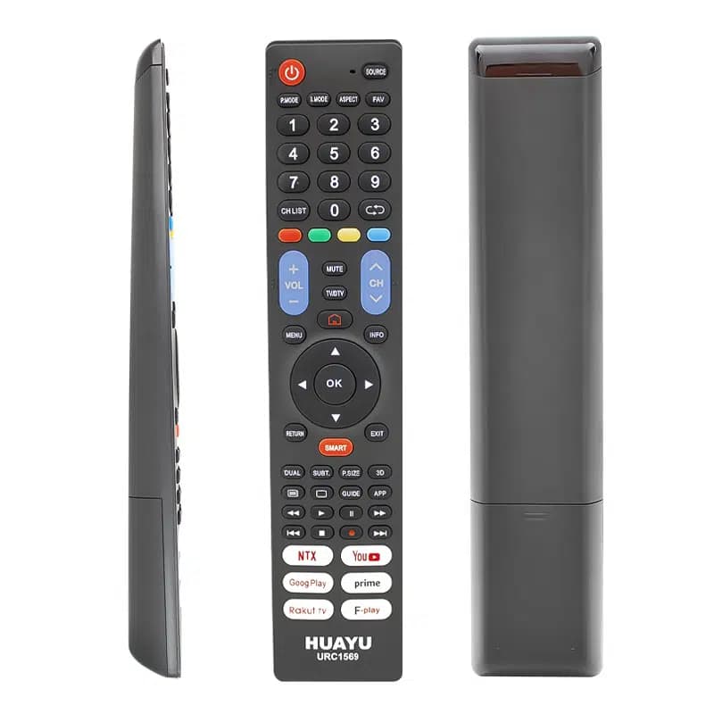 Huayu URC1569 Netflix-YouTube-Prime Video-Google Play Tuşlu 7in1 Universal Lcd Led Tv Kumandası - Seyyar Elektronik