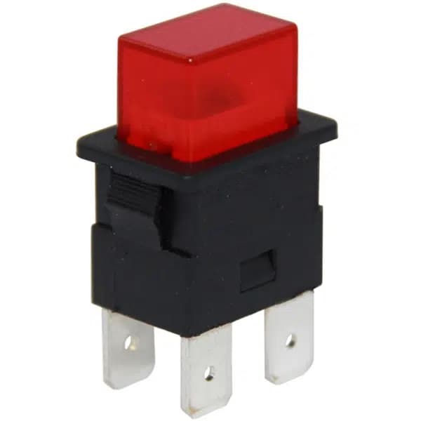 IC-180H 4 Pinli 220 Volt Kalıcı Basmalı Işıklı Anahtar PS23-16N - Seyyar Elektronik