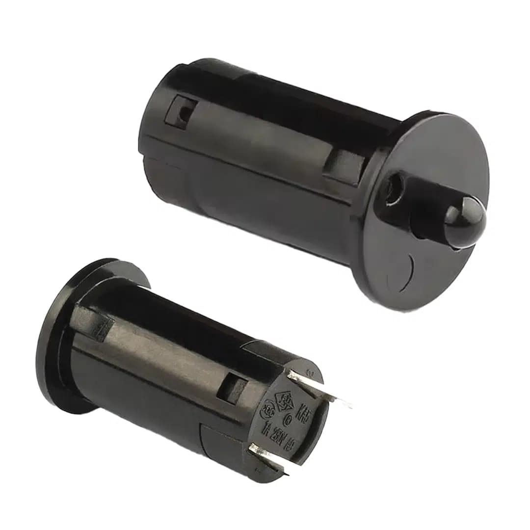 IC-187A Kapak Switch Ø12Mm (NC) Normalde Kapalı Kontak PBS-25B Siyah - Seyyar Elektronik