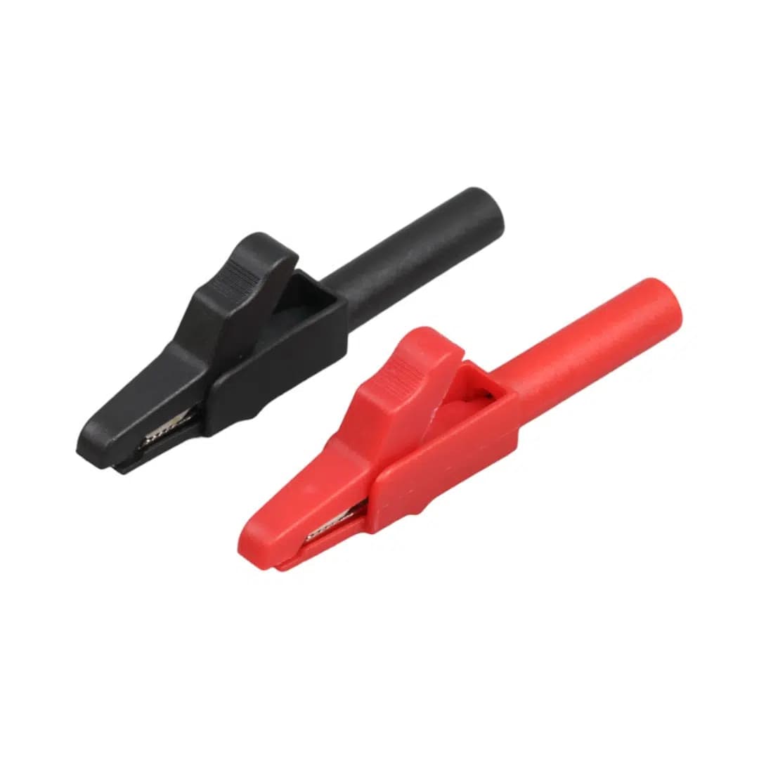 IC-243B 4Mm Banan Jak Girişli Krokodil CatII (2li Takım Siyah-Kırmızı) - Seyyar Elektronik