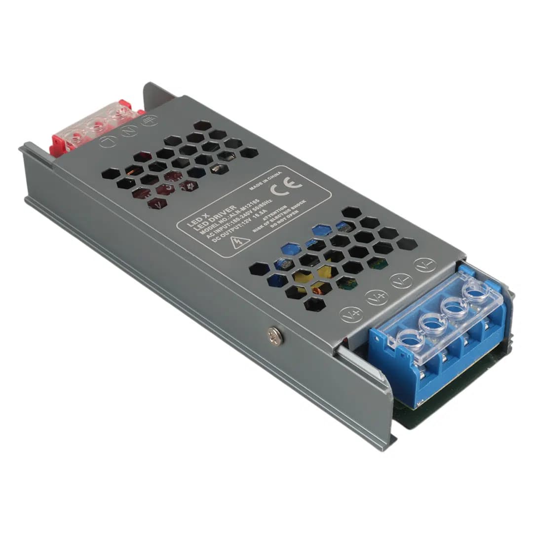 Ledx ALN-M12165 12 Volt 16.5 Amper 72X24X12Mmultra Slim Metal Kasa Adaptör - Seyyar Elektronik