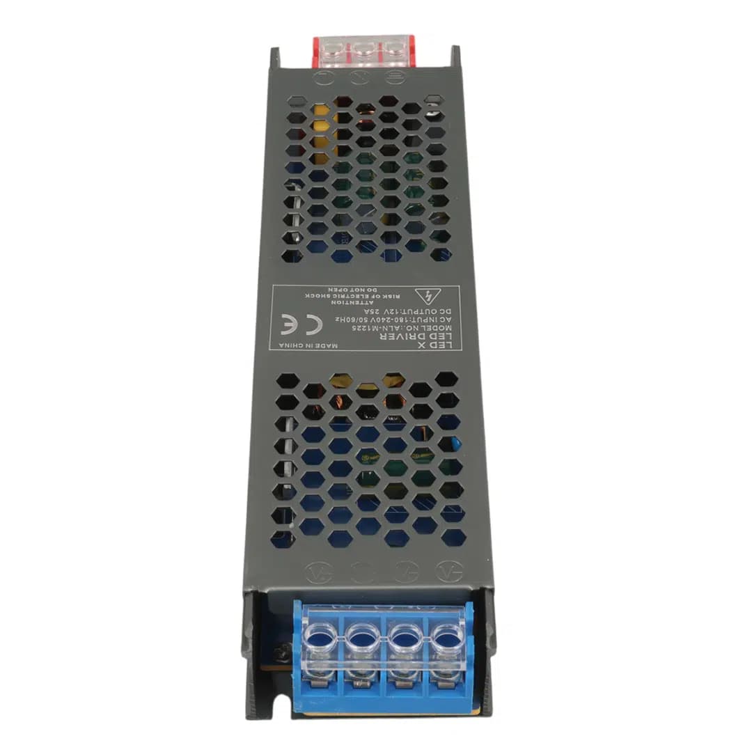 Ledx ALN-M1225 12 Volt 25 Amper 210x25x18mm Ultra Slim Metal Kasa Adaptör - Seyyar Elektronik