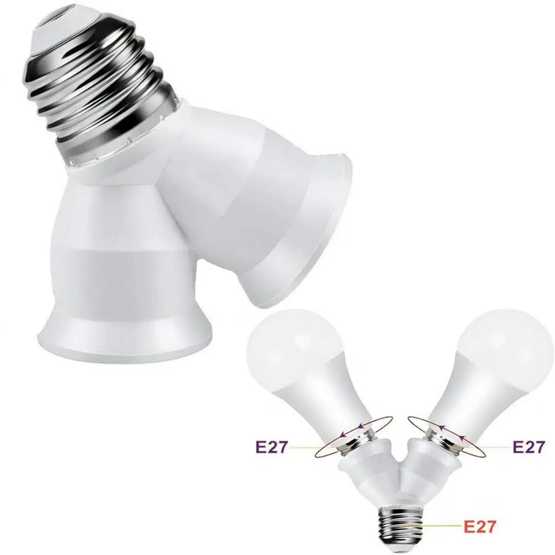 Ledx DY-101 E27 Duy Çoğaltıcı (Tek Duydan Çift E27 Lamba Bağlantısı) - Seyyar Elektronik