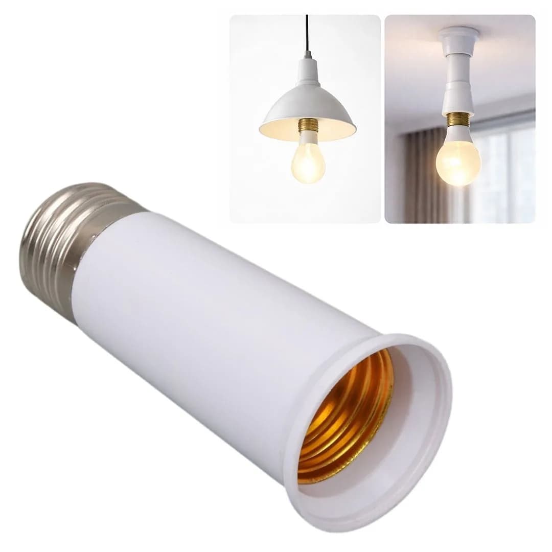LEDX DY-111 E27'den E27'ye Duy Uzatma Adaptörü 9.5 CM Profesyonel Ek Aparatı - Seyyar Elektronik