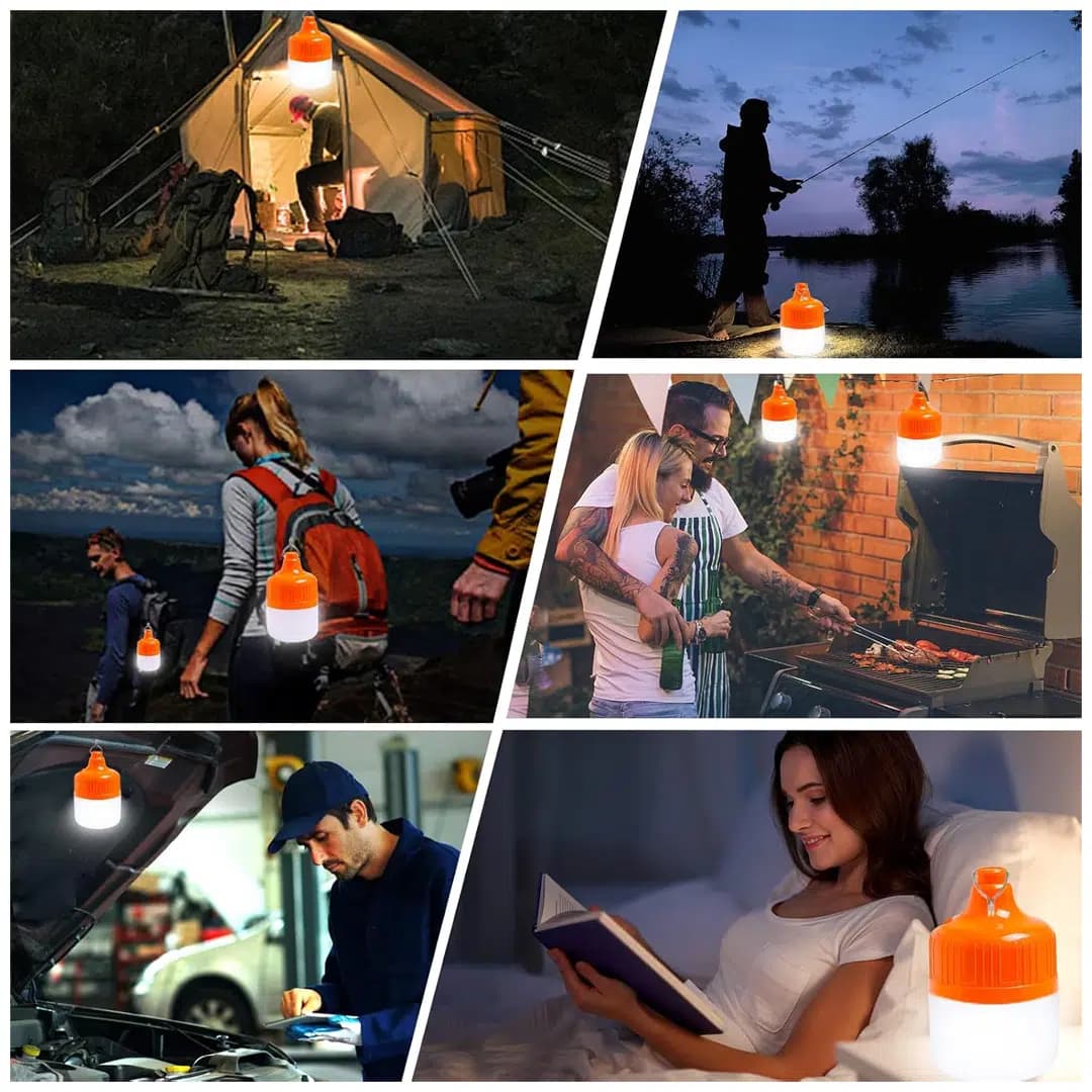 Ledx LN-OR50G 50 Watt TYPE-C Şarjlı Taşınabilir Asma Kancalı Kamp Çadır Lambası 6500K 1200mAh 3 Modlu ABS Malzeme - Seyyar Elektronik