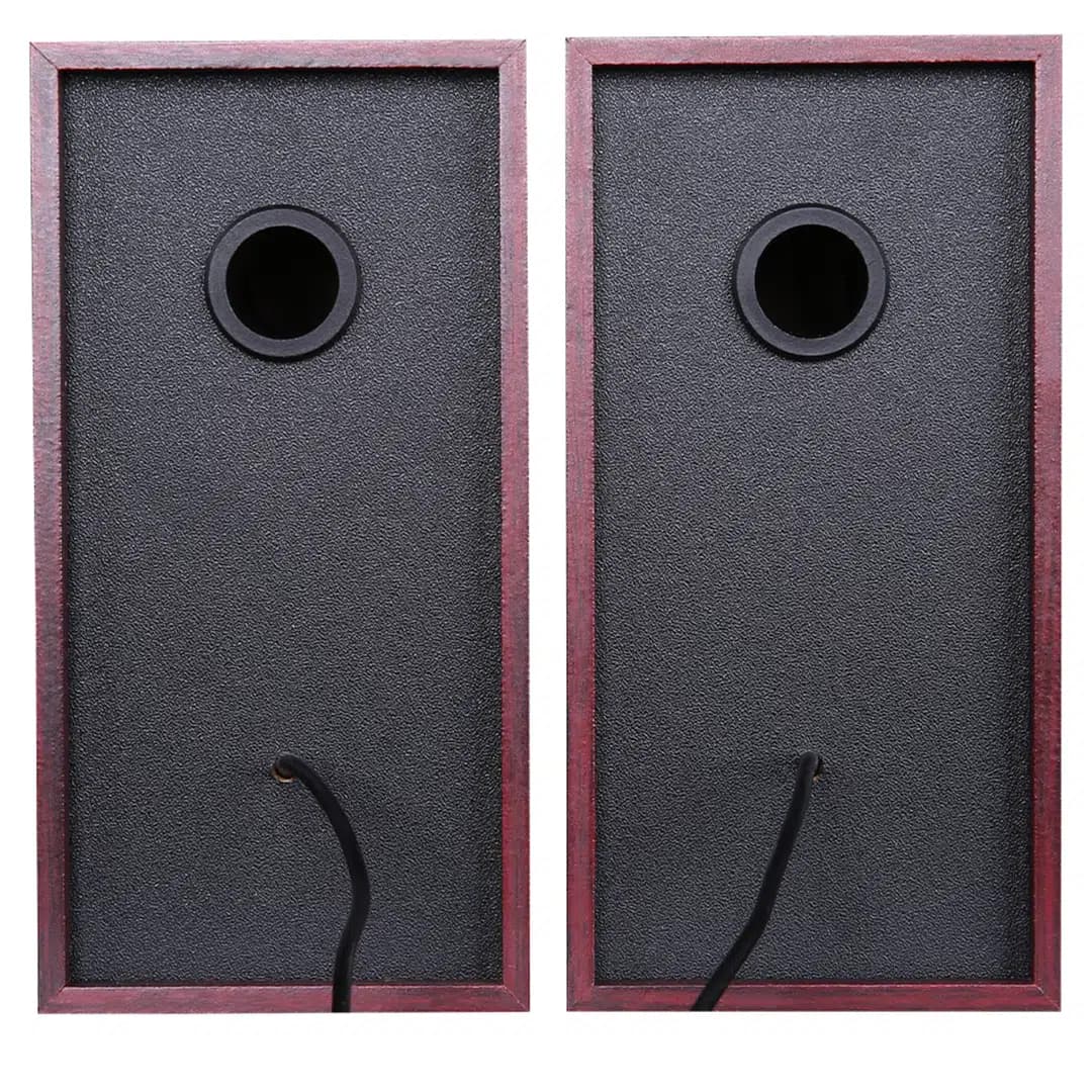 Lenovo Lecoo DS105 6W Ahşap Gövdeli Masaüstü Stereo Hoparlör - USB + 3.5mm Jack Girişli PC Hoparlörü - Seyyar Elektronik