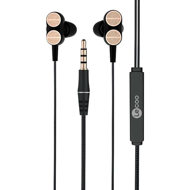 Lenovo Lecoo EH102 3.5 Mm Jacklı Siyah Kablolu Kulak İçi Mikrofonlu Kulaklık - Seyyar Elektronik