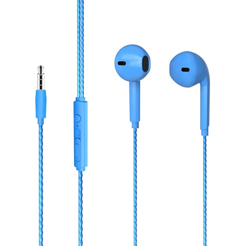 Lenovo Lecoo EH104BL 3.5 Mm Jacklı Kablolu Kulak İçi Mikrofonlu Kulaklık Mavi - Seyyar Elektronik