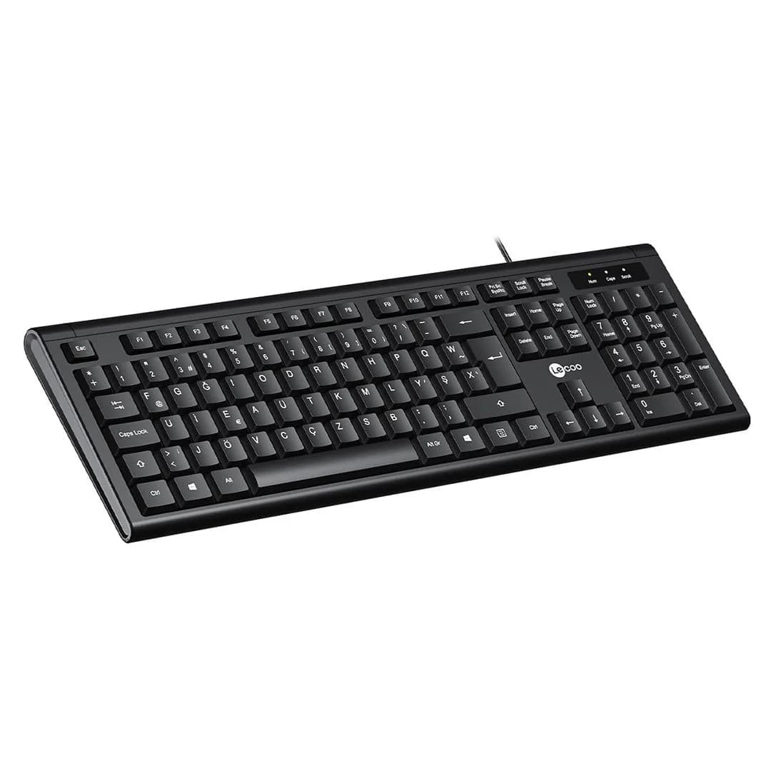 Lenovo Lecoo KB101 USB Kablolu Siyah Türkçe F Klavye (Numpadli) - Seyyar Elektronik
