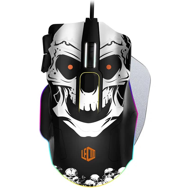 Lenovo Lecoo MG1102 8200 DPI 10 Makro Tuşlu Kablolu RGB Ledli Gaming Mouse + Mousepad - Seyyar Elektronik