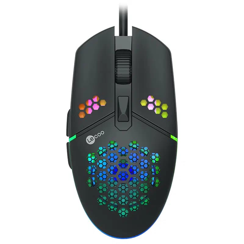 Lenovo Lecoo MS105 3200 DPI 6 Tuşlu Kablolu RGB Led Aydınlatmalı Gaming Oyuncu Mouse - Seyyar Elektronik