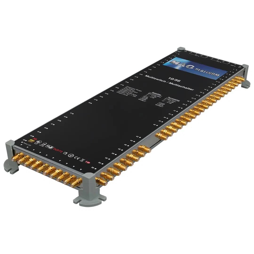 MAG Platinum MP 10/56 Multiswitch - 10 Giriş 56 Çıkışlı Merkezi Uydu Santrali Hybrid 4K ve 3D Destekli - Seyyar Elektronik