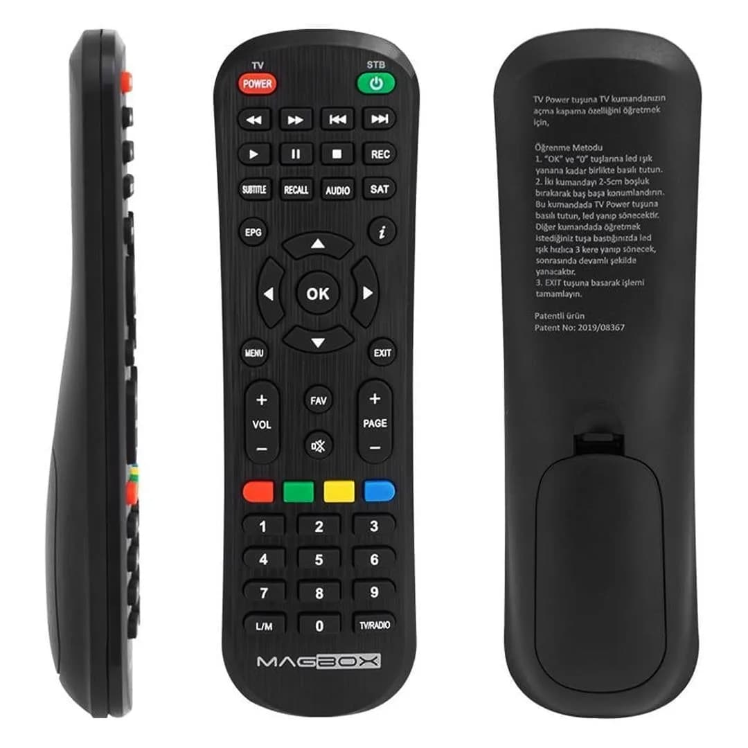 Magbox Vip - Dragon - Luna / Sunny 14850 / Akiwa HD / Hometech HT-1010 / Digiline X100 / Astracom Saturn HD / Rowell Mini HD Uyumlu Uydu Alıcı Kumandası - Seyyar Elektronik