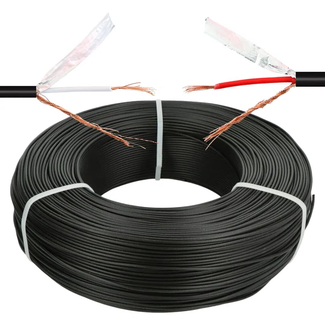 MagicVoice AV808 Profesyonel 2 Damarlı Blendajlı Enstrüman Mikrofon Ses Kablosu Stereo 100 Metre OD 8.0 (Folyo Zırhlı) - Seyyar Elektronik