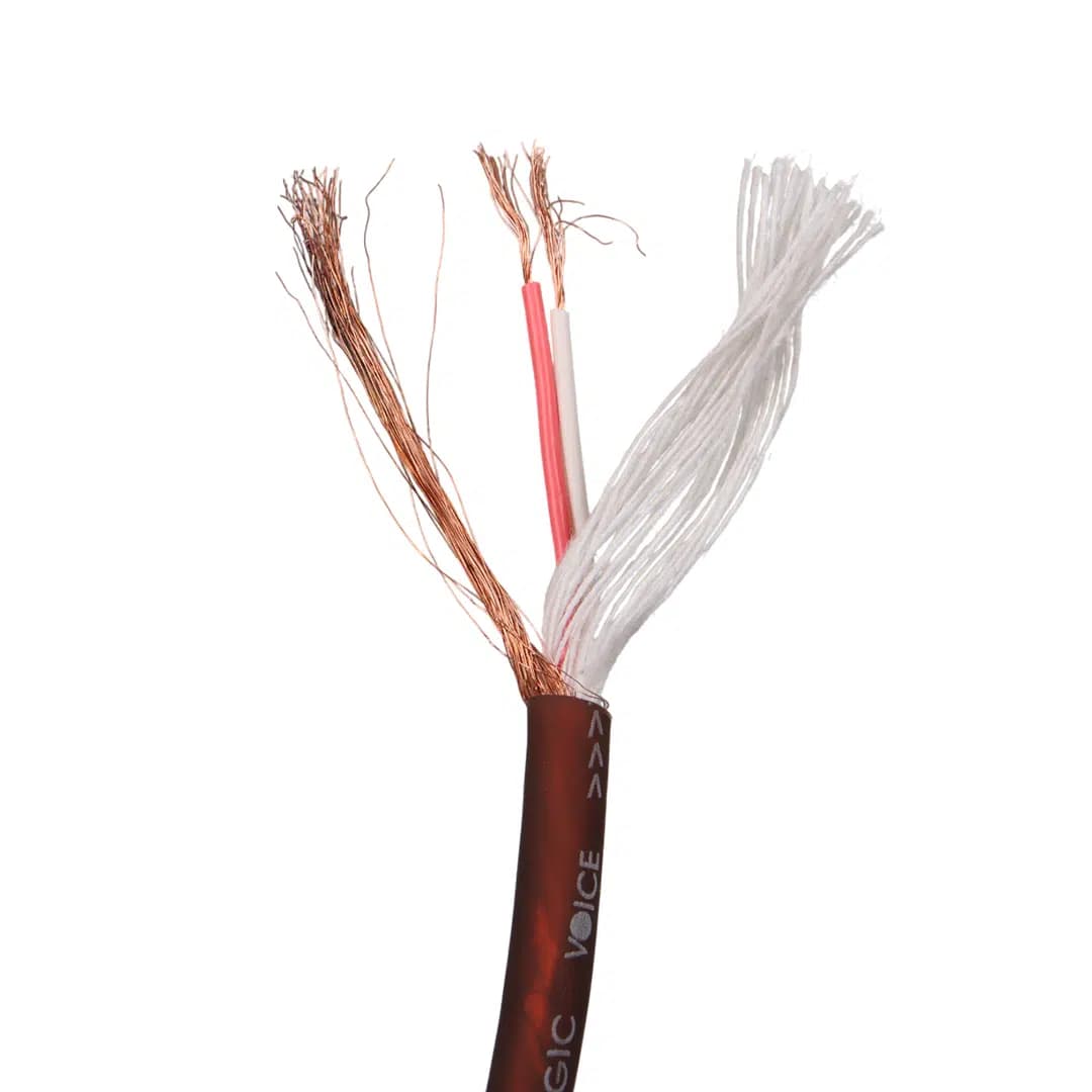MagicVoice B96 Profesyonel 2 Damarlı Blendajlı Enstrüman Mikrofon Kablosu Stereo 100 Metre (Kahverengi) - Seyyar Elektronik