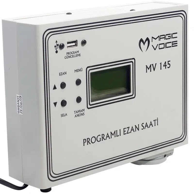 Magicvoice MV-145 3 Hocalı Programlı Duvar Tipi Ezan Saati - Seyyar Elektronik