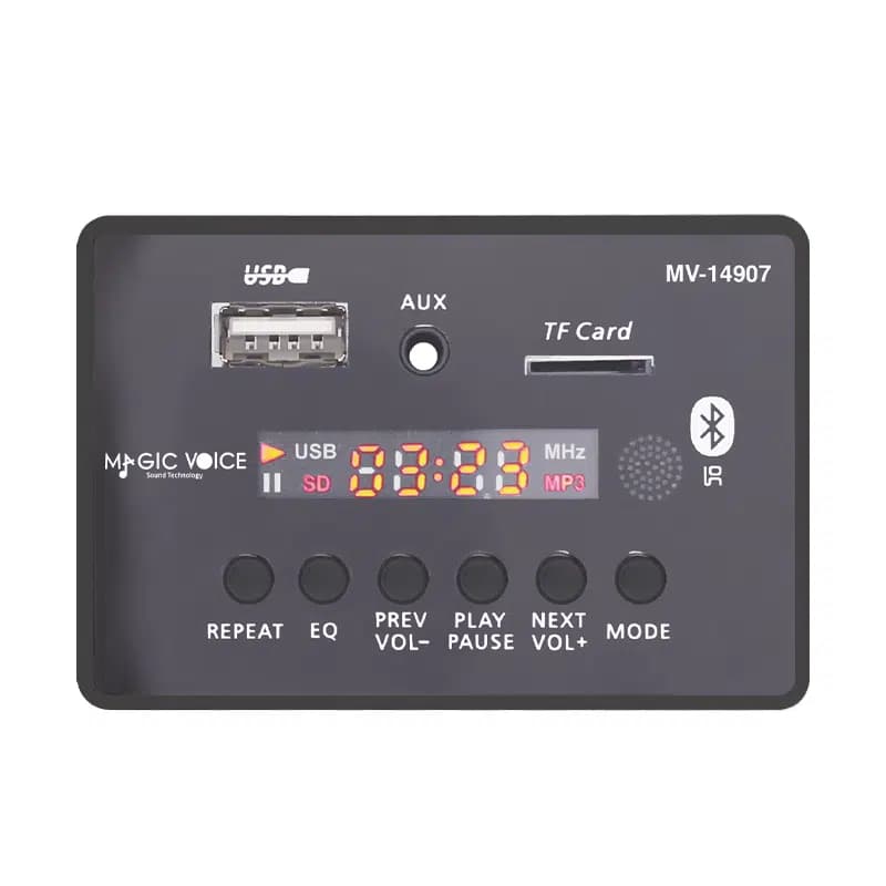 Magicvoice MV-14907 USB-SD-AUX-Bluetooth Kumandalı Ekranlı Oto Teyp Çevirici Dijital Player Board - Seyyar Elektronik
