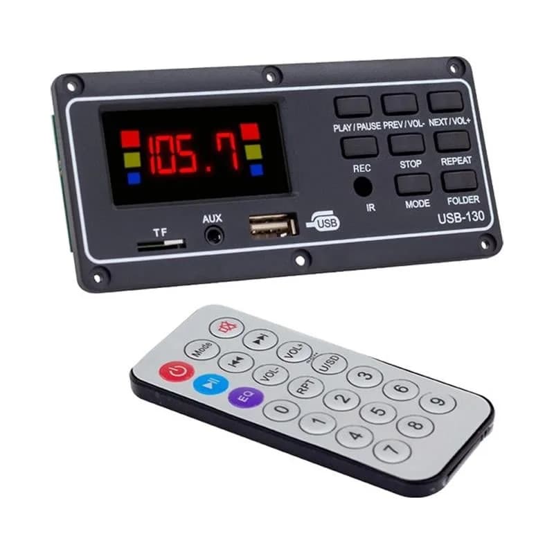 Magicvoice MV-15949 USB-SD-AUX-Bluetooth Mikrofonlu Kumandalı Ekranlı Oto Teyp Çevirici Dijital Player Board - Seyyar Elektronik