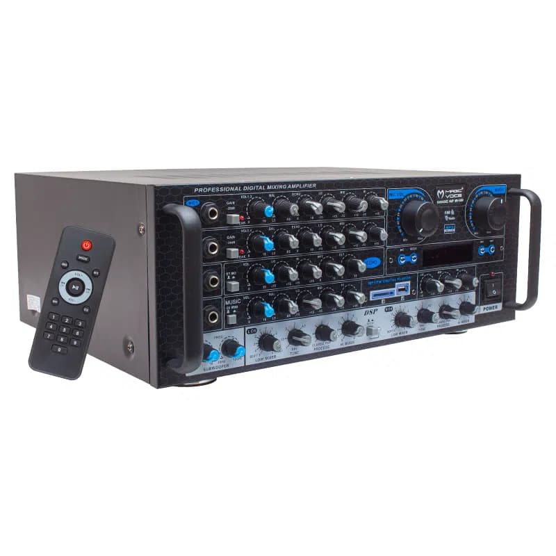 MagicVoice MV-550 2x100W USB/SD/Bluetooth 4 Mikrofon Girişli Stereo Mixer Amfi - Seyyar Elektronik