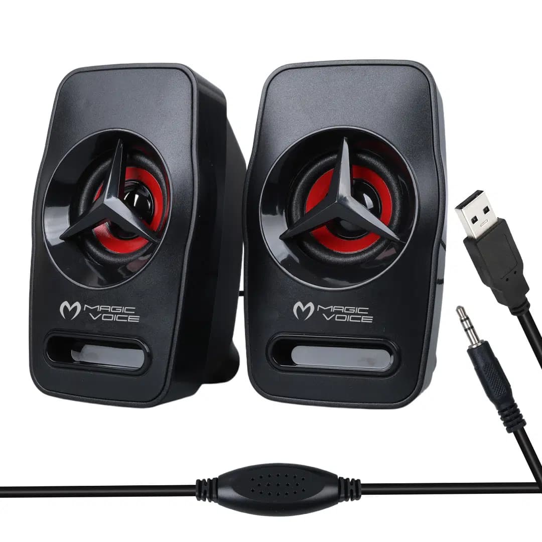 Magicvoice T-19 1+1 USB Pc Mini Hoparlör - Speaker (2*3 Watt - 4 Ohm) - Seyyar Elektronik