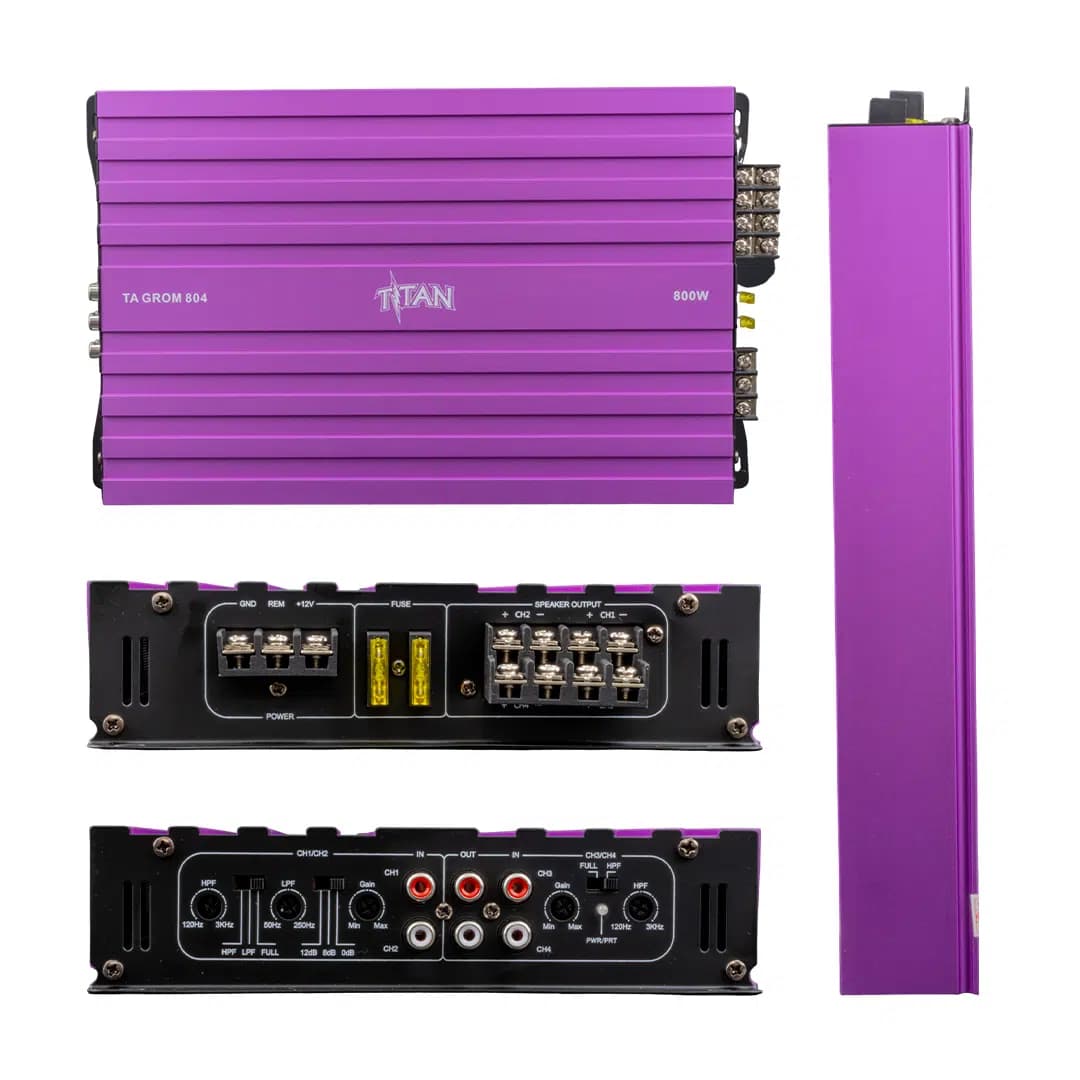 Magicvoice Titan-804 4 Kanallı Max 1600 Watt Oto Amfi-Anfi - Seyyar Elektronik