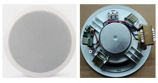 MagicVoice TPI-351 6" (16 CM) Hat Trafolu Alçıpan/Asma Tavan Tipi Hoparlör (6W RMS - MP3 USB Uyumlu) - Beyaz - Seyyar Elektronik