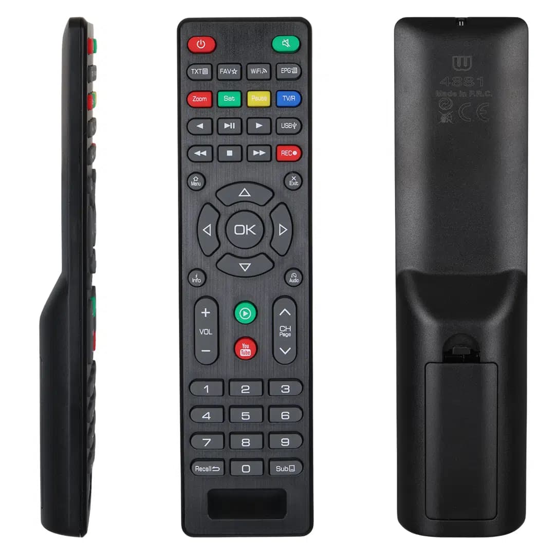 Millenium MLN 20000 - Globex GLB 9500 - Hitech Youtube Tuşlu Mini HD Uydu Kumandası - Seyyar Elektronik