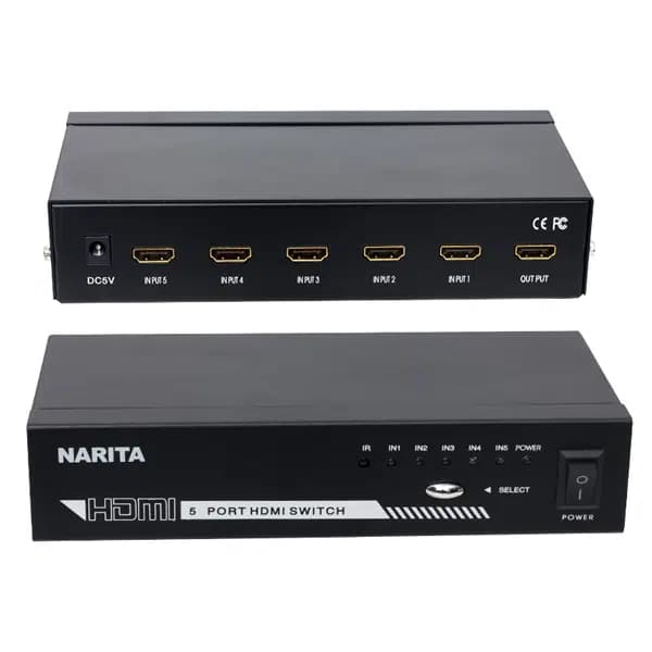 Narita 5 Giriş-1 Çıkış HDMI Switch Birleştirici MT-SW501 - Seyyar Elektronik