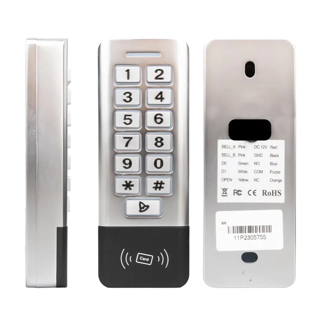 Novacom NC-MS11P Metal WP Şifre Matik Kart Okuyuculu Su Geçirmez - Seyyar Elektronik