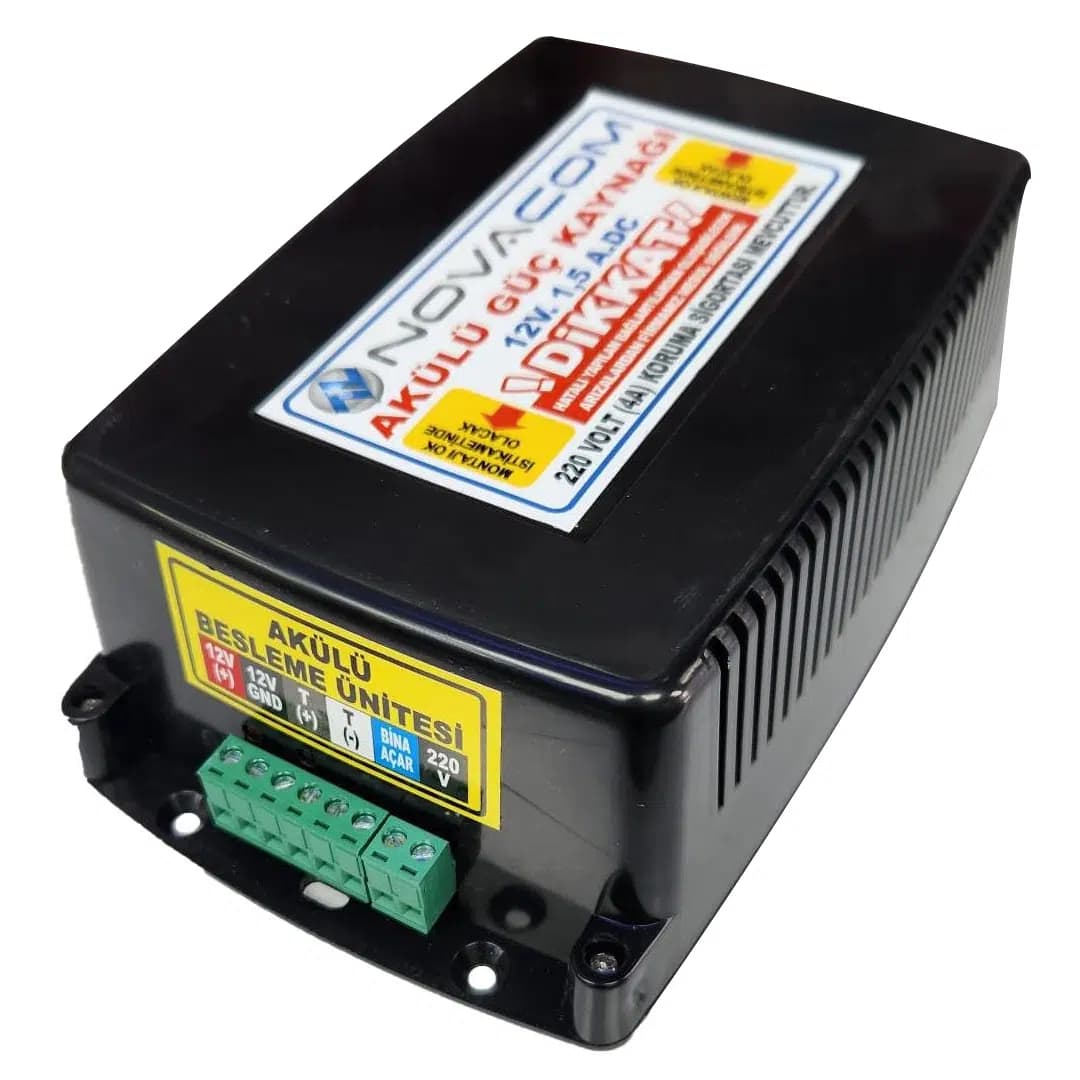 Novacom NVC-AKD Akıllı Kilit Akülü 12 Volt 1.5 Amper Güç Kaynağı - Seyyar Elektronik