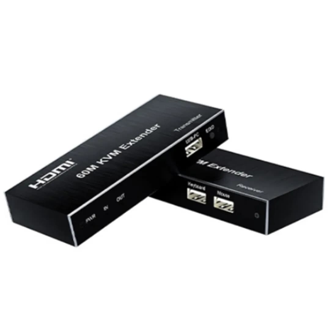 Novacom NVC-KVM60 4K 60 Metre HDMI+USB+IR To Cat6 Kvm Extender - Seyyar Elektronik