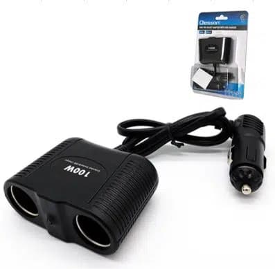 Olesson 1642 12-24V 100W 70cm Kablolu 2'li Araç Çakmak Çoklayıcı - Seyyar Elektronik