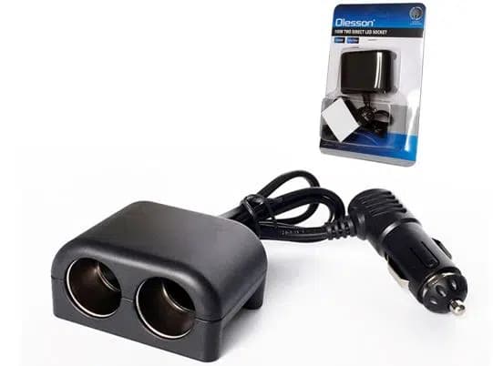 Olesson 1644 12-24V 100W 70cm Kablolu 2'LI Araç Çakmak Çoklayıcı - Seyyar Elektronik