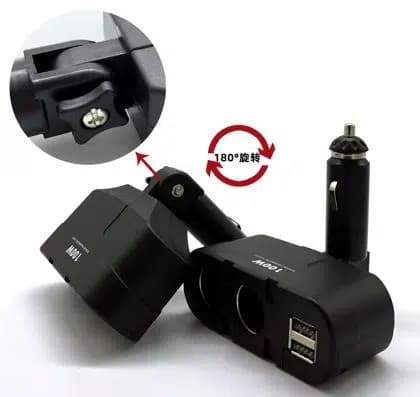 Olesson 1652 12-24V Çift USB Girişli 100W 2'li Araç Çakmak Çoklayıcı - Seyyar Elektronik
