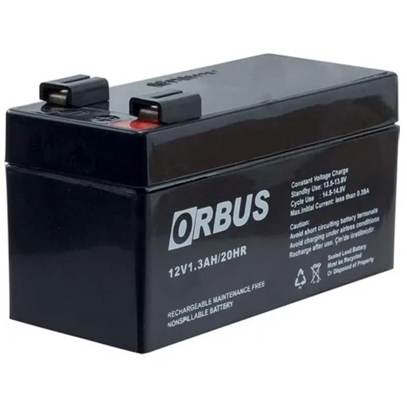 Orbus 12 Volt 1.3 Amper Kuru Akü ORB12-1.3 (96x42x52 Mm) - Seyyar Elektronik