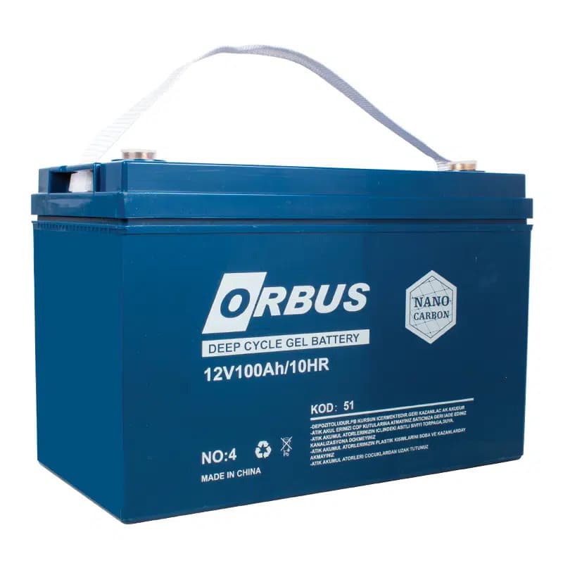 Orbus 12 Volt 100 Amper Karbon Jel Tip Akü (330x173x212 Mm) - Seyyar Elektronik